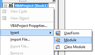Add a module.