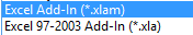 Save module as Excel addin.